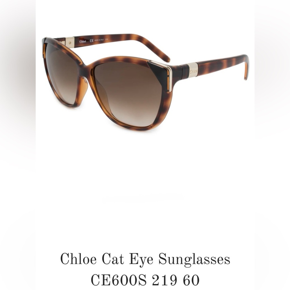 Chloe Brown Tortoiseshell Cat-Eye Sunglasses